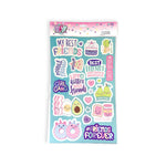"BFF" sticker sheet with food and friendship themes.